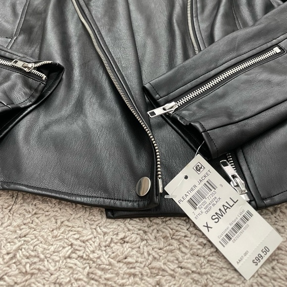 ***NWT** INC International Concepts Jacket, Vegan Leather, Size XS - Picture 7 of 16